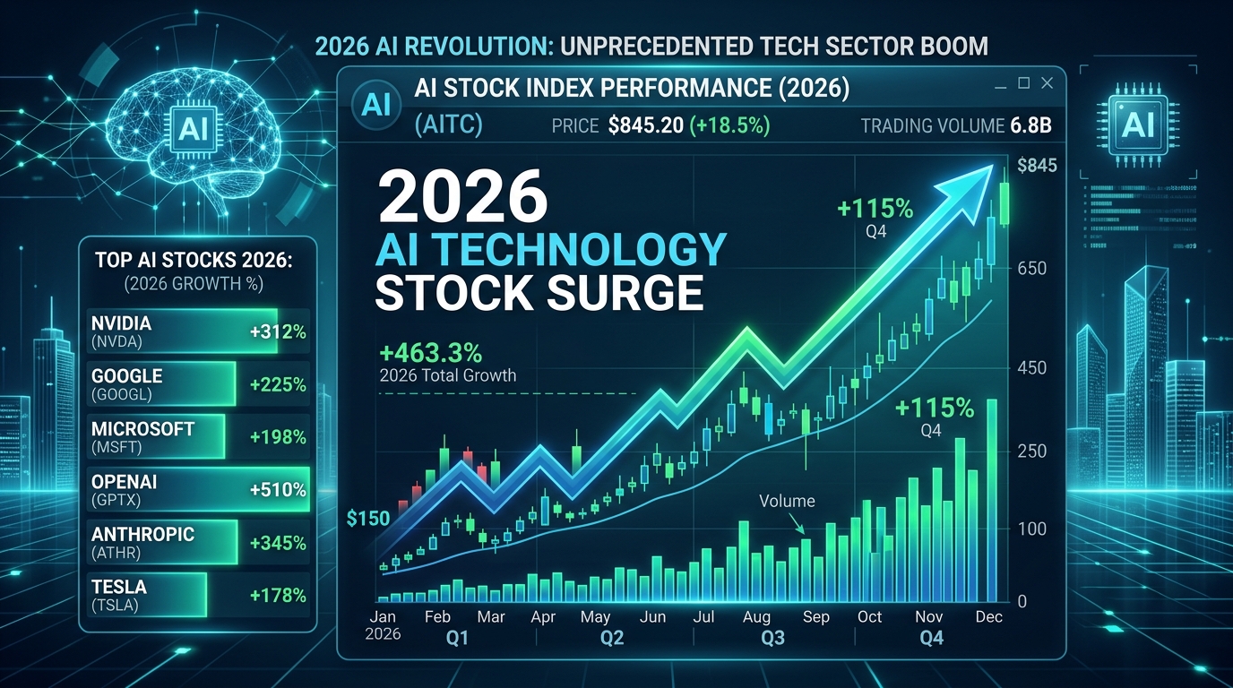 AI stocks rising dramatically in 2026