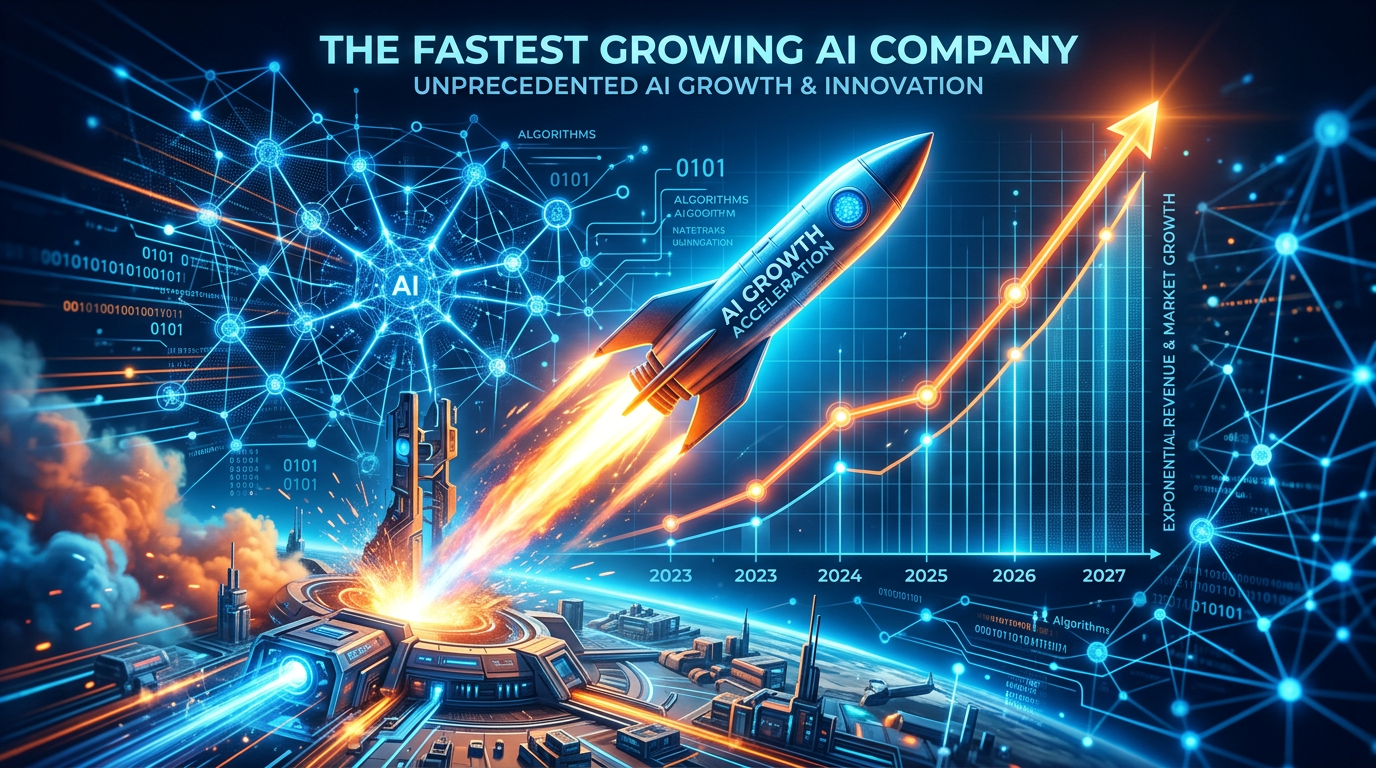 Fastest growing AI company rocket concept